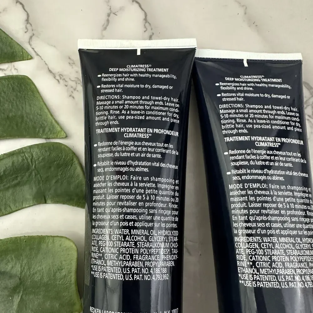 Redken Climatress Deep Moisturising Treatment New Lot of 2 8.5 oz Hair Care